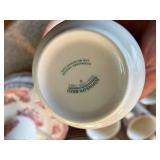 Set of Johnson Bros Christmas Tree Red Pattern Dinnerware