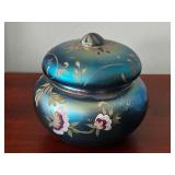 Iridescent Hand-Painted Paperweight Signed by L. Riggs