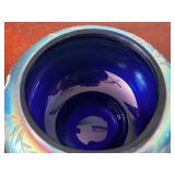 Iridescent Hand-Painted Paperweight Signed by L. Riggs