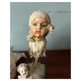 Collection of 3 Vintage Decorative Figurines and Bust Statues