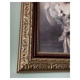 Antique Artwork - Framed Print of Two Women in Draped Gowns