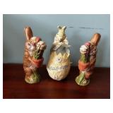 Springtime Rabbit and Egg Figurine Set