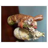 Springtime Rabbit and Egg Figurine Set