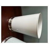 Set of 2 Decorative Ceramic Vases with Silver Plated Bases