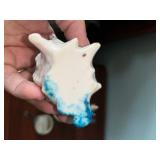 Antique Collection with Porcelain Hatpin RS Holder, Flapper Lady Figurine, and Accessories