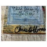 Shell Framed Art Titled "Child Jesus of the Sea" with Decorative Seashell and Starfish Collection