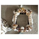 Set of Decorative Shell-Encrusted Items with Seashells Sign