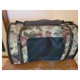 Pet Carrier Tote with Floral Design and Mesh Sides