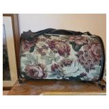 Pet Carrier Tote with Floral Design and Mesh Sides
