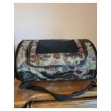 Pet Carrier Tote with Floral Design and Mesh Sides