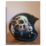 DOT Approved Skull Graphic Motorcycle Helmet with Grateful Dead Graphics