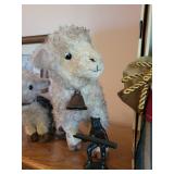 Set of Louis Teddy Bear 44 and Plush Lambs with Angel Dolls