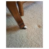 Antique Victorian Settee with Pink Floral Upholstery