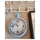 Vintage Wall Decor Collection: Antique Advertisement, Valentine Shadowbox, Posters, Clock, and Coat Rack