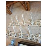 Vintage Wall Decor Collection: Antique Advertisement, Valentine Shadowbox, Posters, Clock, and Coat Rack