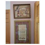 Antique Framed Embroidery Sampler and Crazy Quilt Art