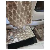 Set of 3 Cozy Winter Blankets with Nordic Deer Prints