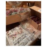 Assorted Home Interiors & Gifts Decor Items and Glassware Collection