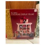 Lighthouse Figurine Display Frame with Set of 12 Monthly Lighthouses and Fishing Decor