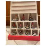 Lighthouse Figurine Display Frame with Set of 12 Monthly Lighthouses and Fishing Decor