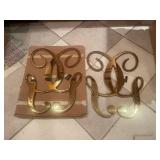 Set of 2 Brass Decorative Wall Hangers