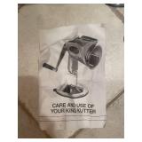 King Kutter Manual Food Processor with Metal Cones
