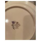 Set of 10 Stoneware Plates and 6 Bowls with Floral Design