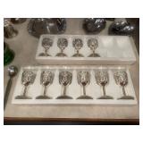 Collection of Silver Plated Home Decor Items including Candelabra and Goblets