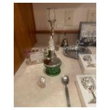 Collection of Silver Plated Home Decor Items including Candelabra and Goblets