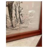 Set of 3 Framed Wildlife Art Prints by Pauline Matthews