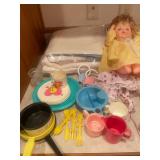 Doll with Accessories and Children