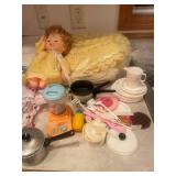Doll with Accessories and Children