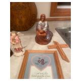 Collection of Religious Decor and Figurines