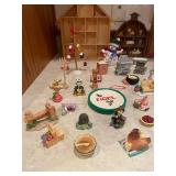 Eclectic Collection of Miniature Figurines and Dollhouse Items