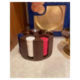 Collection of Party Serveware and Poker Set