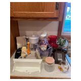 Assorted Household Items: Brita Filter, Potpourri, Vintage Phone