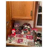 Assorted Christmas Decorations and Mini Tree Ornaments