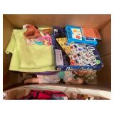 Assorted Toy and Game Collection with Keyboard and Books