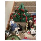 Large Collection of Christmas Decorations Including Snowman Figures and Tree Ornaments