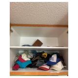 All Contents of Cupboards. A Collection of Household and Cleaning Supplies with Assorted Caps and Clothing