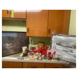 Assorted Collection of Decorations and Art Pieces
