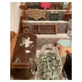 Eclectic Collection of Decorative Items and Non-Working Stereo