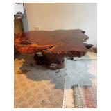 Unique Burl Wood Coffee Table with Natural Edge