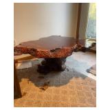 Unique Burl Wood Coffee Table with Natural Edge