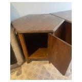 Pair of Vintage Wooden End Tables with Storage