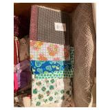 Assorted Lot of Fabric and Textile Material Collection