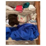 Assorted Lot of Fabric and Textile Material Collection