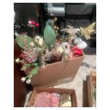 Collection of Artificial Floral Arrangements and Accessories