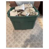 Suede Leather Pieces and Scraps in Storage Bin