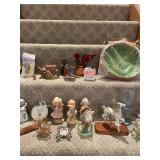 Collection of Decorative Figurines and Plates